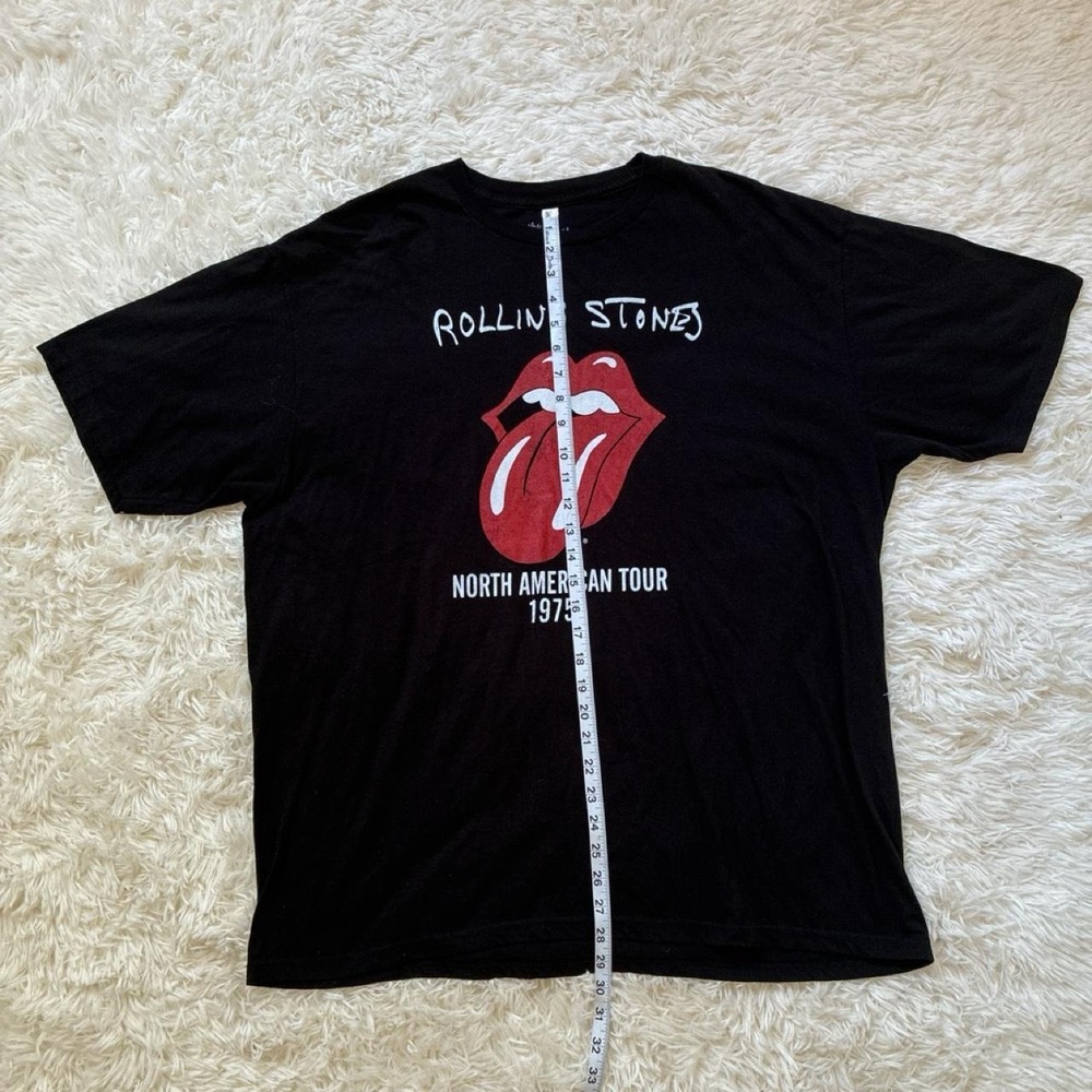 Retro Grunge Punk Rock The Rolling Stones black cotton t-shirt Size XXL - Picture 4 of 6
